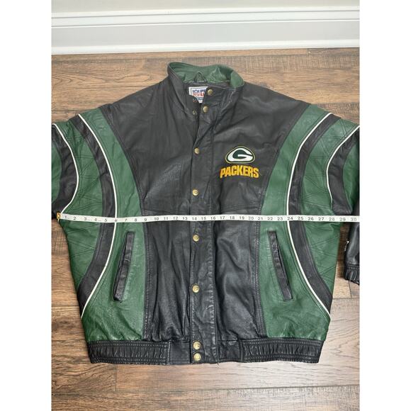 Vintage Green Bay Packers Starter Leather Jacket Pro Line Men’s Sz XXL - Picture 3 of 10